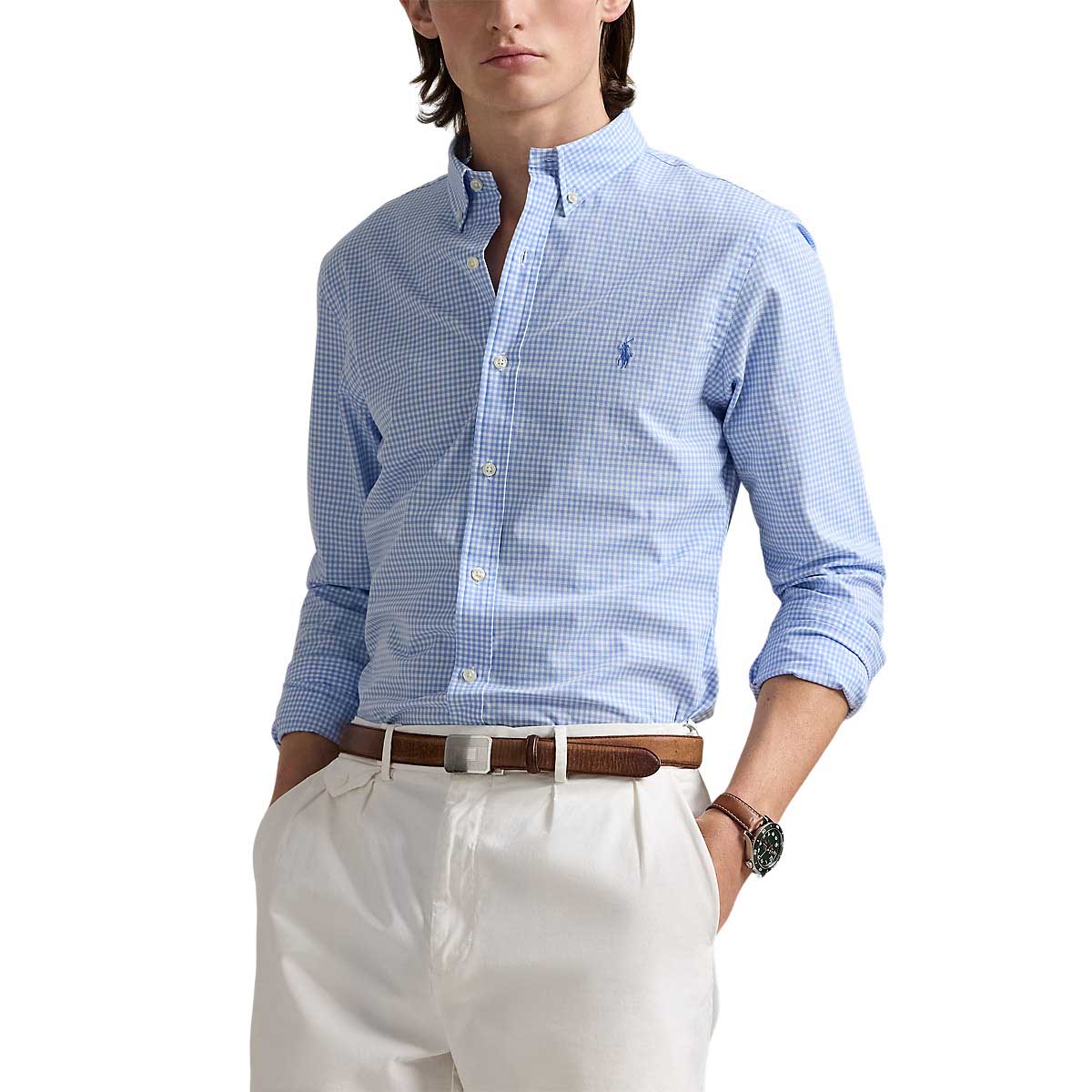 Polo Ralph Lauren Custom Fit Gingham Stretch Poplin Shirt